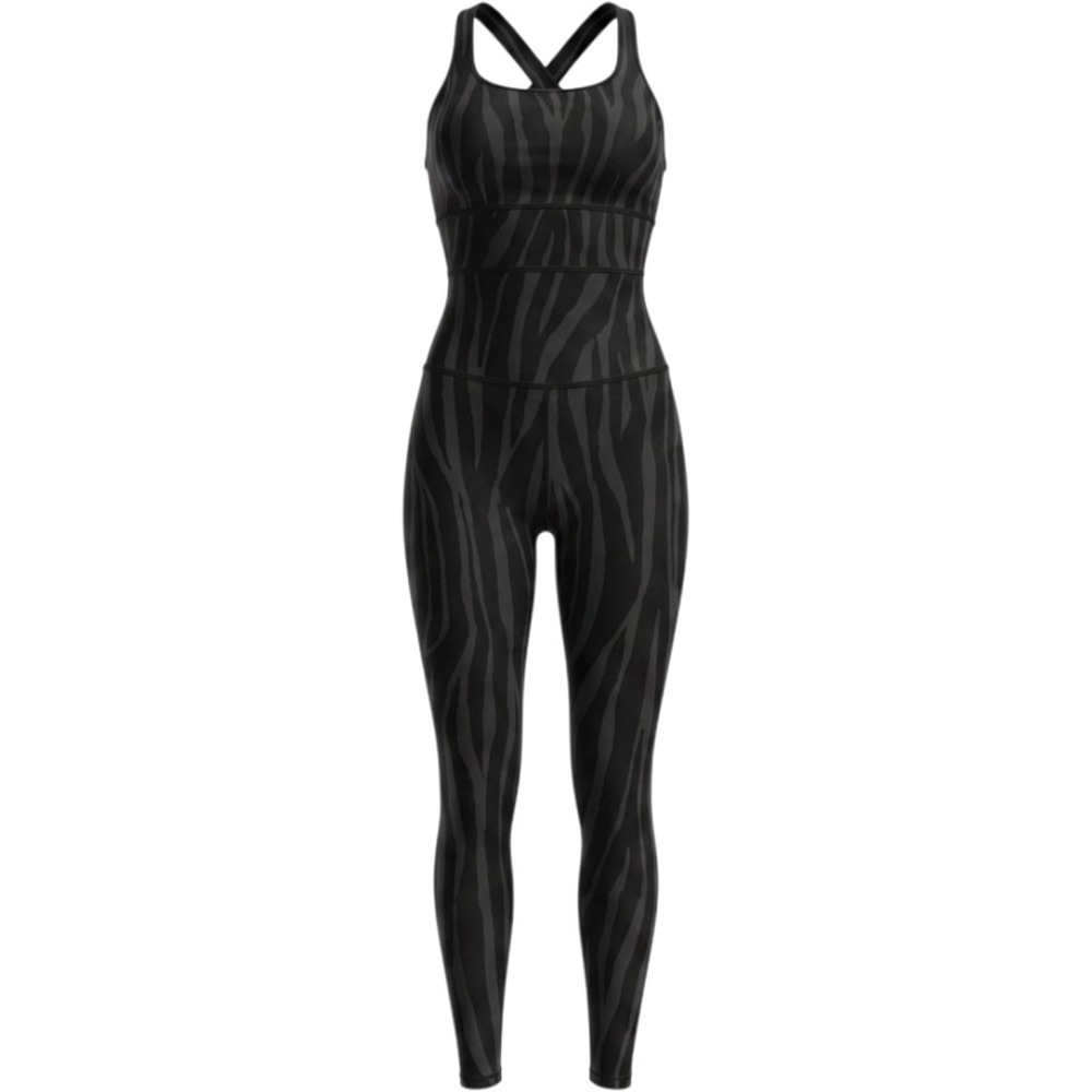 Diane von Furstenberg DVF Target Zebra Print Activewear Bodysuit Jumpsuit XL
